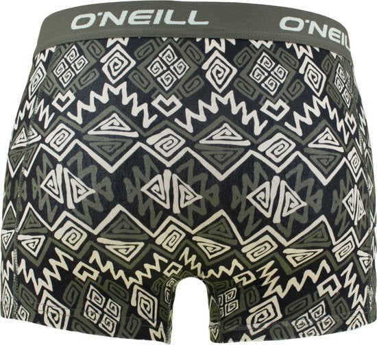 O'Neill heren 3P boxers ikat & effen groen - Maat S