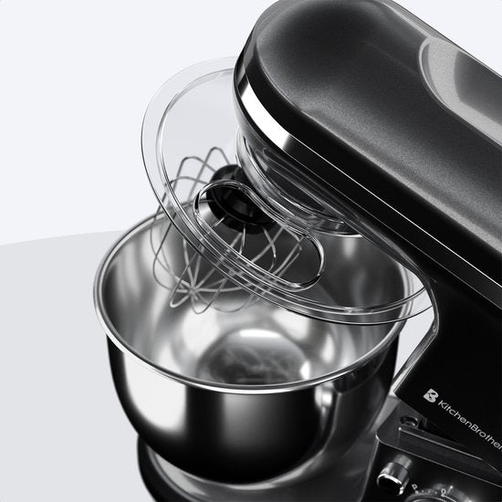 KitchenBrothers Keukenmachine - Keukenrobot - 5L - Keukenmixer - 1200W - Antraciet