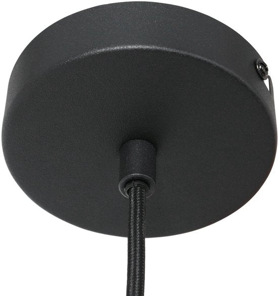 Hanglamp Carré 3379ZW – zwarte industriële lamp, staal, hoogte verstelbaar van 30-150 cm, Mexlite