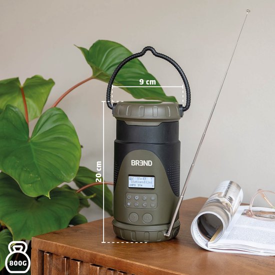 BREND BR-2245 Noodradio met Lantaarn en Afneembare Zaklamp - FM/ DAB+ Radio - Bluetooth - USB-C - Powerbank - Waterdicht - SOS-functie