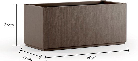 Casaria Plantenbak - Vorstbestendig Drainagesysteem 80l - Bruin