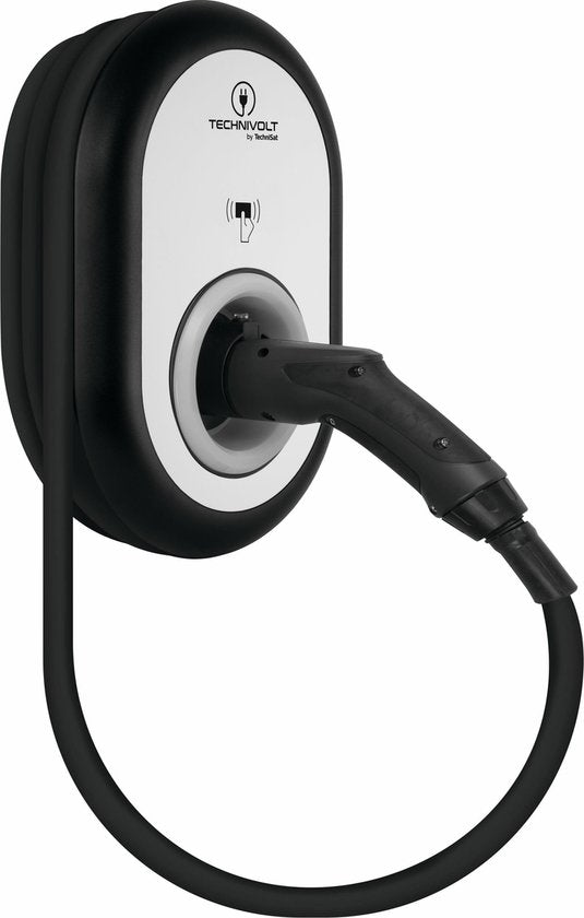 Technisat Technivolt 101 E-Auto Laadstation – Voorzien Van 11 kW Laadvermogen En RFID-Beveiliging En IP54 Bescherming – Voor Thuisgebruik – Grijs Kunststof – 31,5 x 46 x 13,5 cm