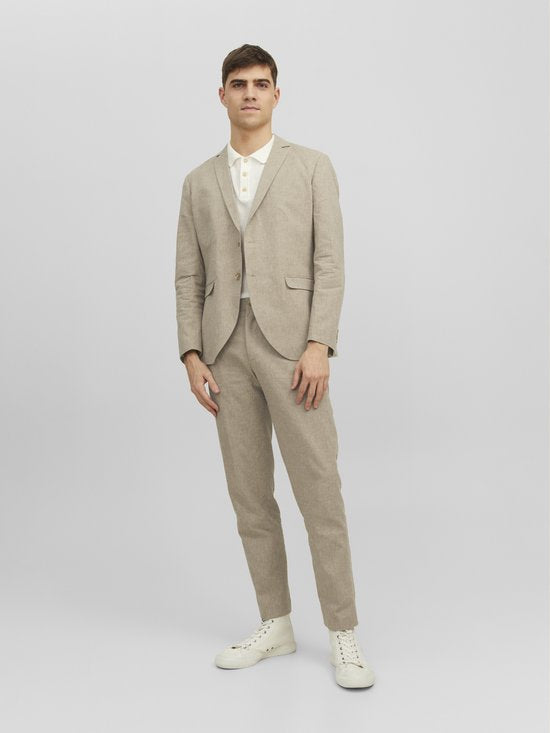 Jack & Jones Riviera Blazer - Slim Fit - Beige - Maat 56