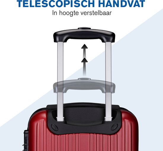 Slazenger Kofferset 2 Delig - Handbagage Trolley 26L en Ruimbagage Koffer 71L - Bordeauxrood