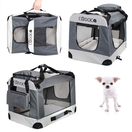 Cadoca Honden & Katten Reisbench S - 51x35x36cm - Grijs