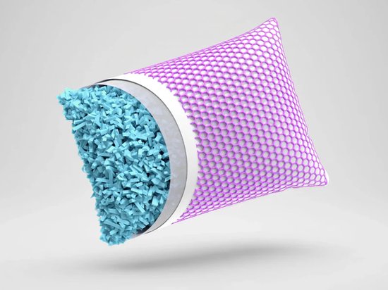 Kameo® Flex Hoofdkussen | Aanpasbaar Hoofdkussen voor Nekklachten | Met FlexGrid Koeltechnologie | 60x40cm | Wasbaar | Hoofdkussen voor Zijslapers en Rugslapers | Traaschuim Hoofdkussen | Nekkussen