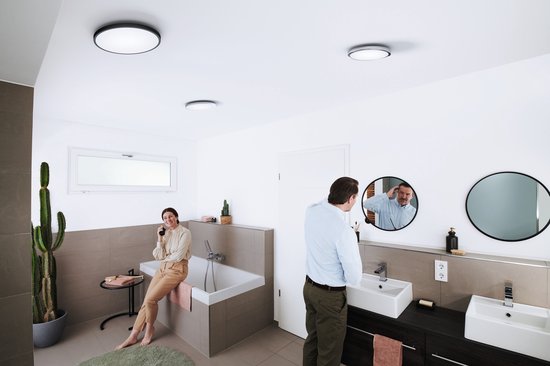 LEDVANCE Armatuur: voor plafond, BADKAMER DECORATIEF PLAFOND EN MUUR MET WIFI-TECHNOLOGIE / 18 W, 22-…24- V, stralingshoek: 11-, Afgestemd Wit, 3-65- K, behuizingsmateriaal: aluminium, IP44