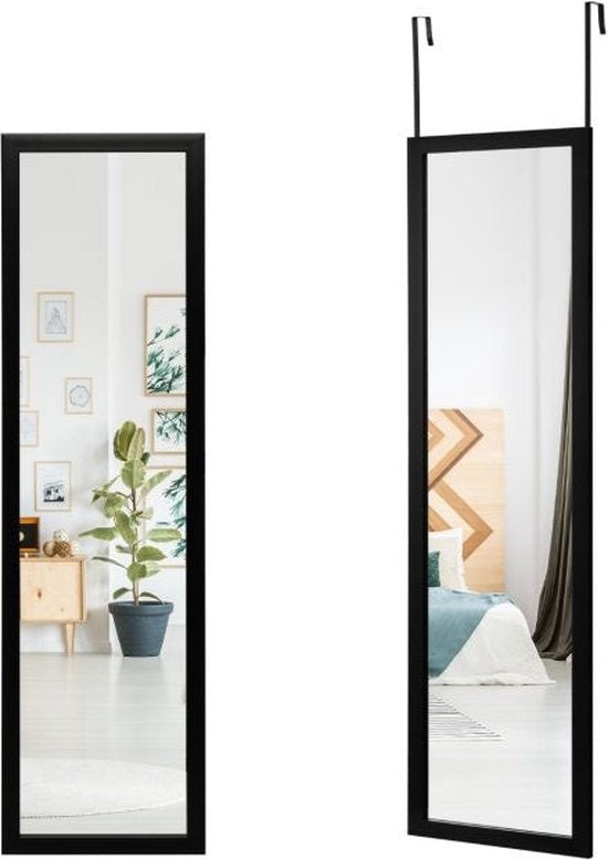 Coast Wandspiegel - 120 x 33 cm - Met Ophanghaken - Zwart