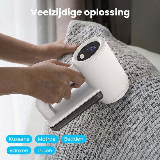 Auronic Elektrische Pluizenverwijderaar Pro - Pluizentondeuse - Accuduur 120 minuten - Oplaadbaar - LED display - Ontpluizer - Wit