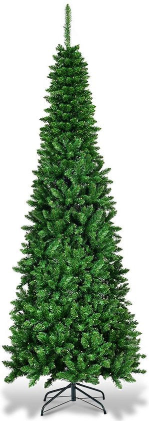 Coast Kerstboom Potloodvormig MET Warm Witte LED-Verlichting En Metalen Voet & - 200cm