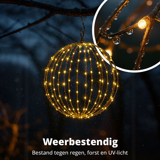 FlinQ Lichtbol Kerstverlichting Buiten Ø40 CM - LED Kerst bollen voor Tuin - Lichtbol - Tuin Kerstlampjes - Kerstfiguren