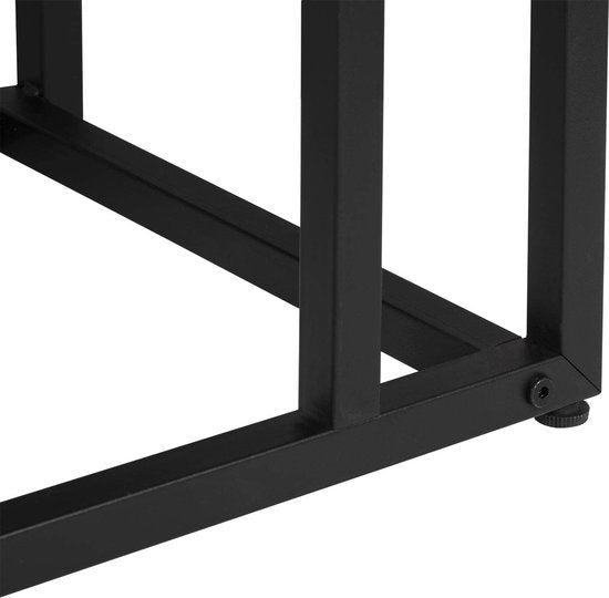 Salontafel - Bijzettafel - Bijzettafel - Loungetafel - Woonkamertafel - Accenttafel - Zwart - 55x36x59.5cm