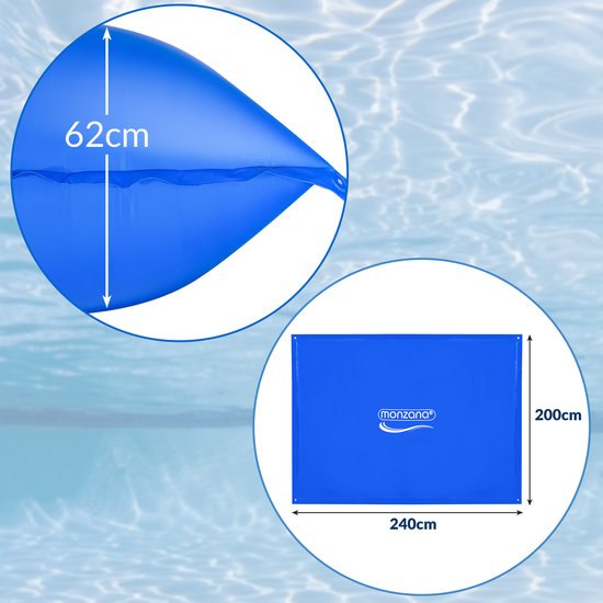 Monzana Zwembadkussen XXL 1 stuks - Chloorbestendig PVC \\u2013 Blauw
