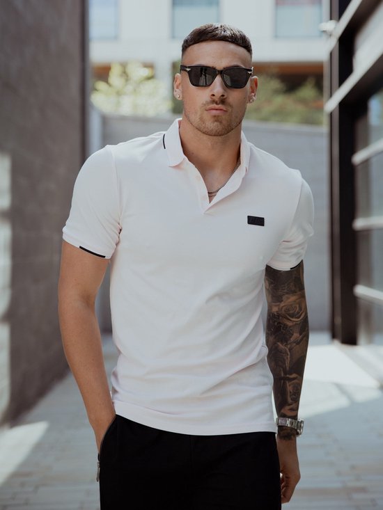 AB Lifestyle - Driekleurige Polo | Barely Pink - Heren - Maat: XS