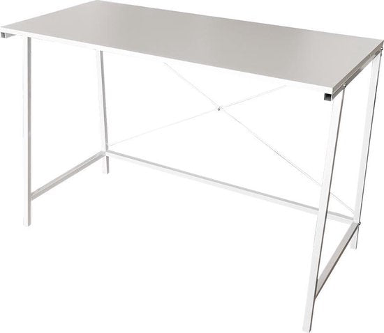 Bureau Stoer - laptoptafel - computertafel - industrieel - wit