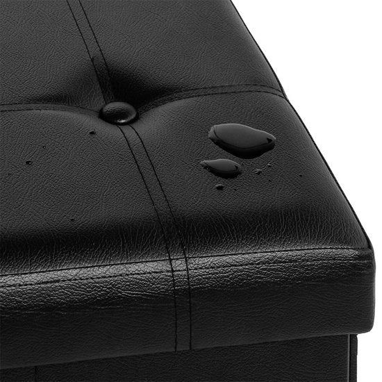 Casaria Opbergbank - 80x40x40cm 100L Kunstleer – Zwart