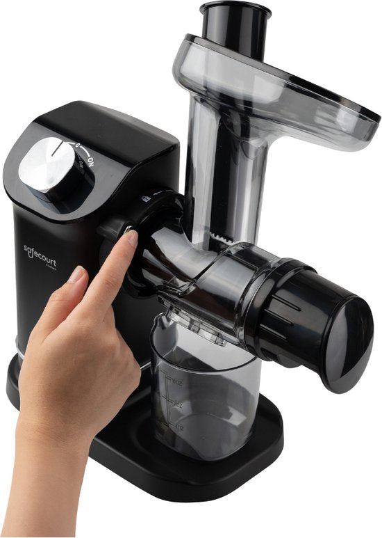Safecourt Kitchen Slowjuicer - Juicer - Groenten en Fruitpers - 300ml - Zwart