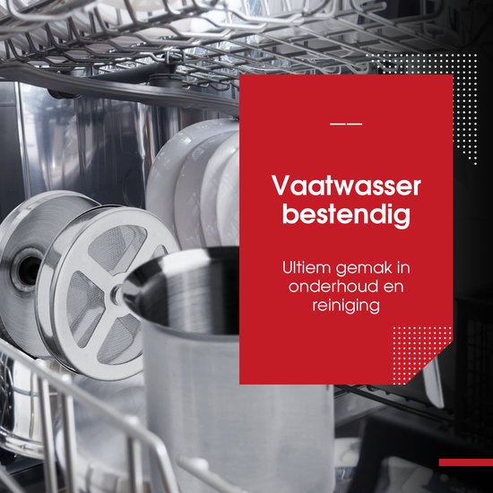HGMD Melkopschuimer Handmatig - 400ml - RVS - Melkklopper - Melkkan - Barista - Vaatwasserbestendig