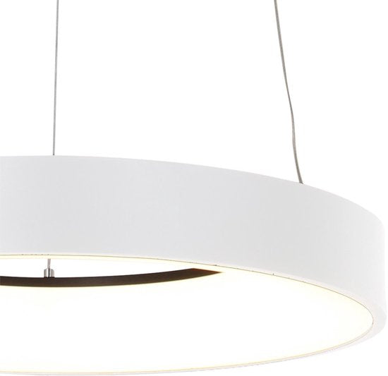 Hanglamp Ringlede 2695W Wit rond 48cm elektrisch verstelbaar hoogte met kunststof en metaal Steinhauer Modern