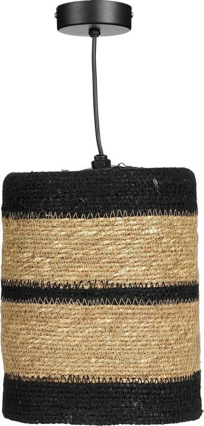 Mica Decorations Jinx Hanglamp - H20 x Ø15 cm - Jute - Zwart