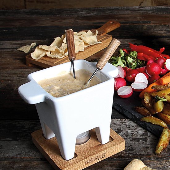 Boska Tapas Fondueset Bianco - Fondueset - Mag in vaatwasser en magnetron - 300 ml