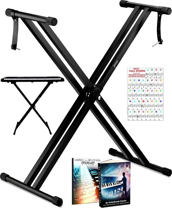 Finesse Keyboard Standaard - Verstelbaar - Statief - Piano Standaard - Toetsenbord Standaard