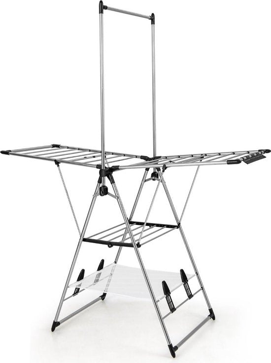 Coast Droogrek met Hangrek - 158 x 61 x 192 cm - Zilver