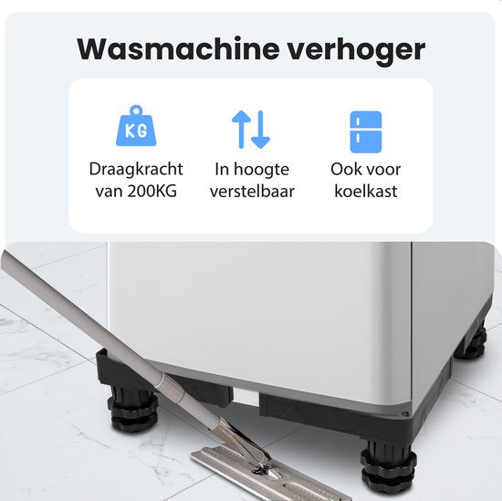 Wasmachine Verhoger - Wasmachine Opbouwmeubel - Wasmachine Sokkel - Kast - Geschikt voor Droger, Koelkast, Vaatwasser en Vriezer - Voor Bosch, Samsung, Miele, AEG, LG, Haier - Verstelbaar