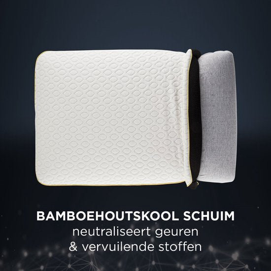 Vitapur Hoofdkussen - Hoofdkussen Nekklachten - Traagschuim Hoofdkussen - Hoofdkussen Nekpijn - Ionity Silver - Anti Allergie - Hoofdkussens - 40x60 cm