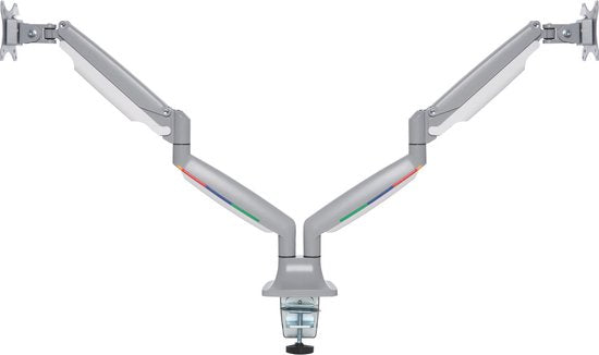 Kensington SmartFit One-Touch Dubbele Monitorarm - Voor 2 Schermen - In Hoogte Verstelbaar - Voor 13 - 32" & tot 9 KG - Grijs
