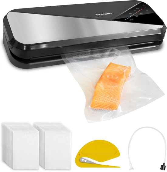 AoraKitchen Vacumeermachine - Vacuummachines - 6 Functies - Incl. 20 Vacumeerzakken & Vacuum Slang