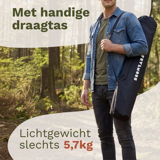 TRVLMORE Campingstoelen - Opvouwbaar - 120KG Draagvermogen - Incl. Draagtas - Klapstoel - Visstoel - Kampeerstoel - Vouwstoel - Zwart