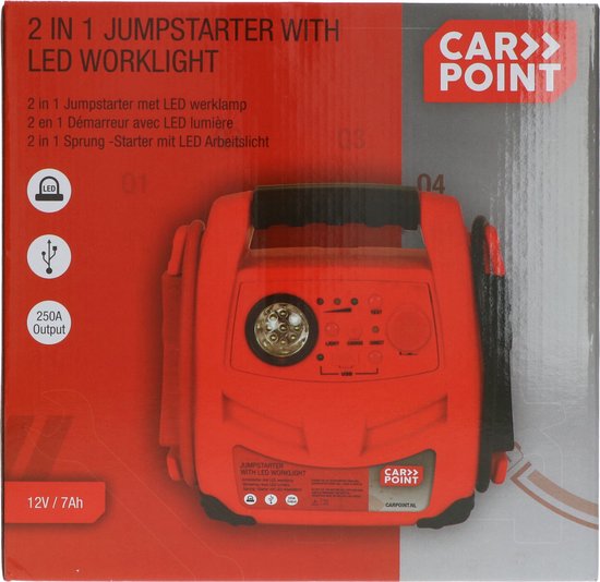 Carpoint Jumpstarter 12V/7AH 2in1 LED 250A