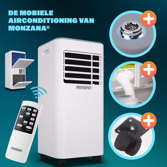 MONZANA Airco 7000BTU - 3in1 Rolluikkit - Mobiel - 16-32°C