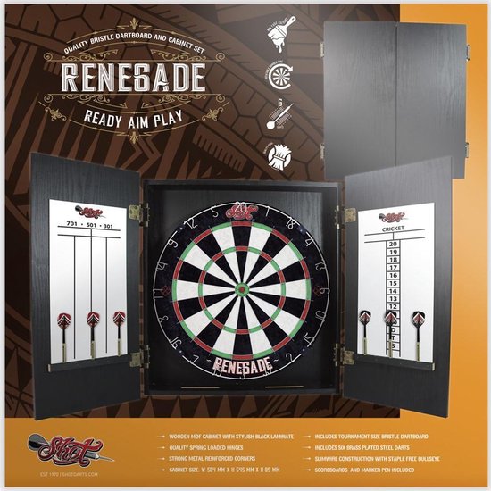 Renegate dartbord kast set Shot