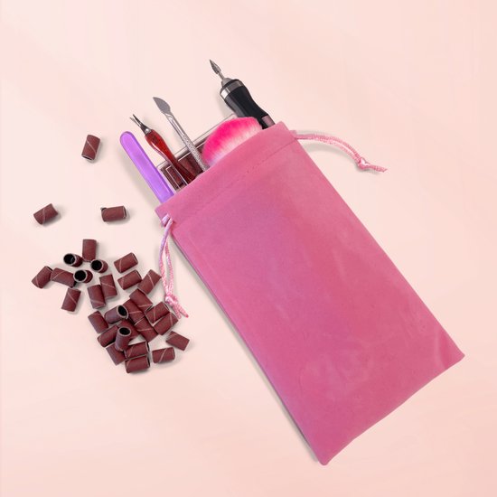 Vulpes Goods® BeautyCare - Elektrische Nagelvijl - Draadloos & Oplaadbaar - 11 Nagelfrees Bitjes en 96 Schuurrolletjes en Draagtas - Manicure en Pedicure set - PRO Versie