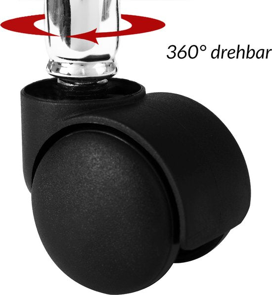 Rolkruk - Hoogte Verstelbaar 360° Draaibaar - 51-65cm Zithoogte Grijs