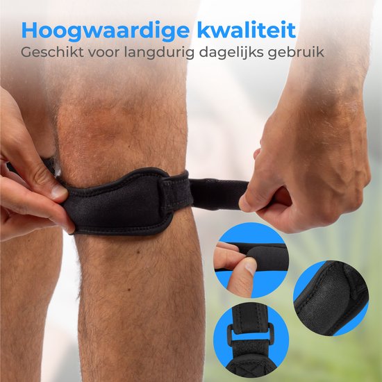 Nuvance - Patellabrace - Kniebrace - Set van 2 Kniebraces - Knieband voor Ondersteuning - Kniebandage voor Sport