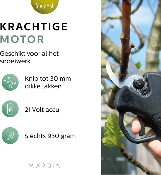 Elektrische snoeischaar - Zwart