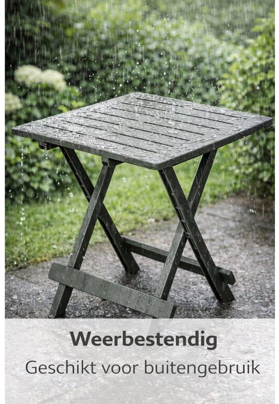 Pro GardenCampingtafel 50x43x43 Saliegroen/Kunststof