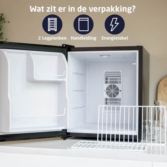 BREND BR-2240 Thermo-elektrische Mini Koelkast - 44 Liter - Fluisterstil 35 dB - LED - Energiezuinig - Voor Slaapkamer, Kantoor of Camping