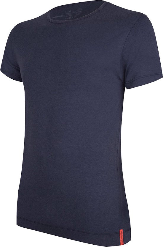 Undiemeister T Shirt Heren - Slim Fit T-shirt - Anti-transpirant - Storm Cloud (Donker blauw) - Tencel - Zijdezacht - Ademend - Anti-Bacterieel - Korte mouwen - Ronde hals - Maat M