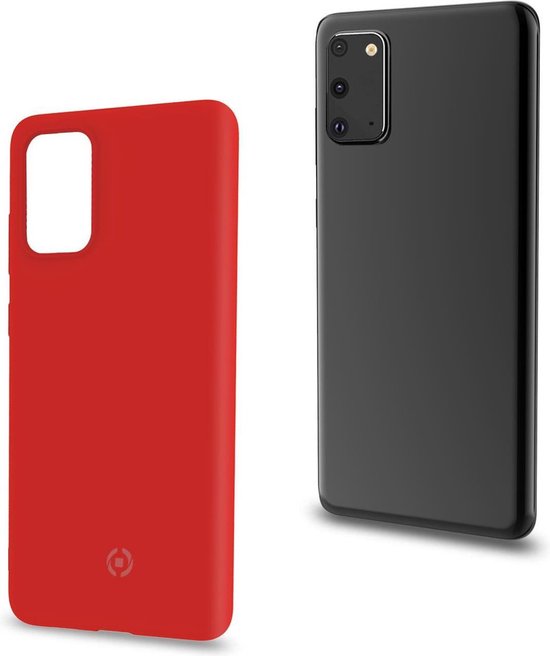 Celly Feeling Samsung S20 hoes- Siliconen buitenkant met antikras binnenkant - Rood