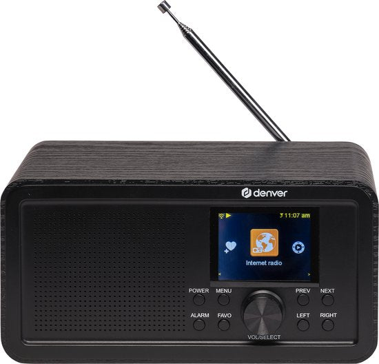 Denver DAB Internetradio - DAB - FM - Internetradio - Noodradio - Bluetooth - Alarmfunctie - DIR200