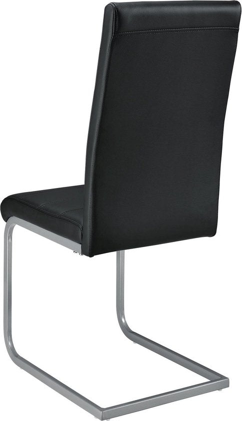 2 Eetkamerstoelen / stoel - Vegas - Kunstleer - Zwart