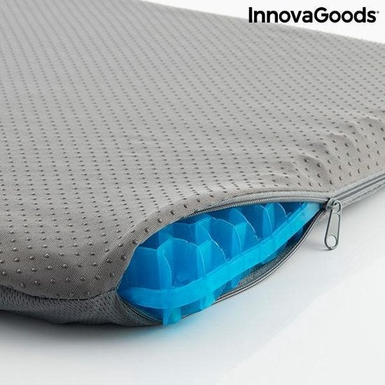 InnovaGoods Gel Zitkussen - Hexafresh - Ergonomisch - Honingraat - Blauw