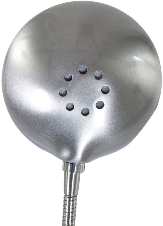 Stalen tafellamp Biron 1 lichts 7502ST met draaibare en kantelbare arm, 17 cm voetplaat, 185 cm snoer, klassiek design, Mexlite