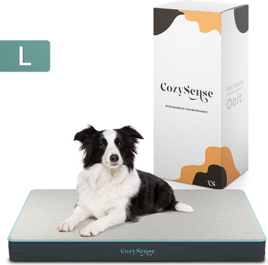 CozySense® – Orthopedisch Hondenkussen 90 X 55 Cm – Maat L - Waterdicht – Geschikt Als Benchkussen & Hondenbed