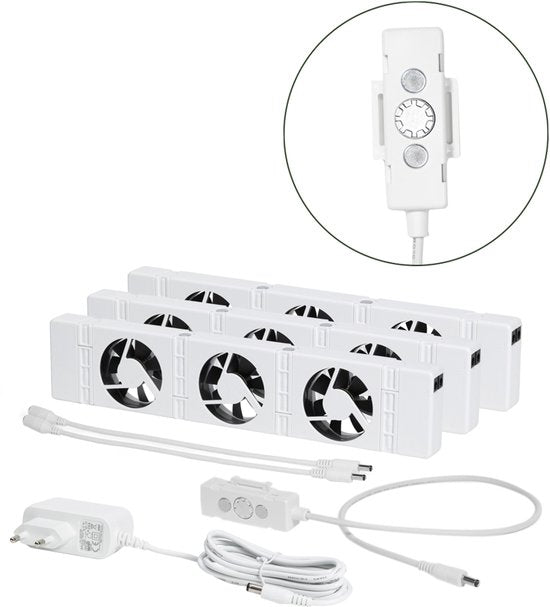 SpeedComfort Radiator Ventilator Trio Set - Energiezuinig – 2 x zo snel warm - Tot 22% energiebesparing – Fluisterstil - Wit