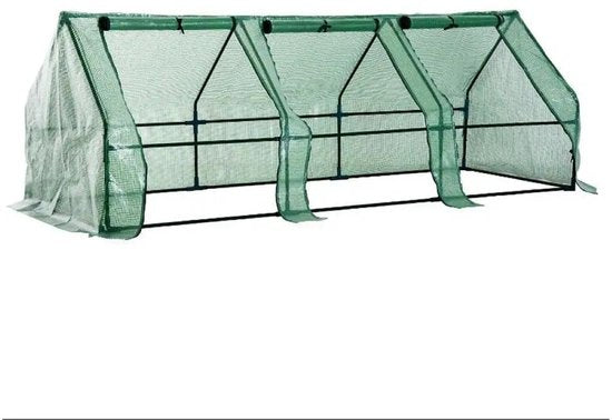 Ceruzo Kweekkas 270 cm – Foliekas – 3 Deuren – Broeikas – Tuin - 270 x 90 x 90cm